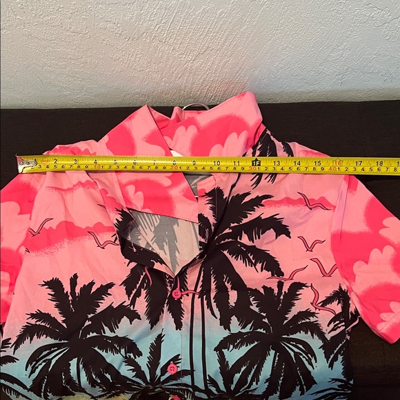 #019** Tropical Sunset Women Hawaiian Shirt - Picture 4 of 4
